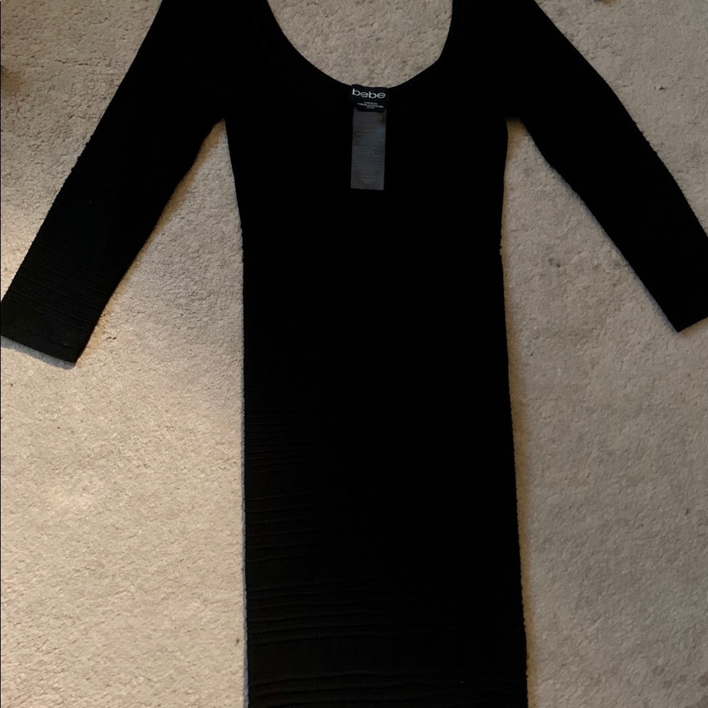 Black bebe bodycon dress size small tight fit
